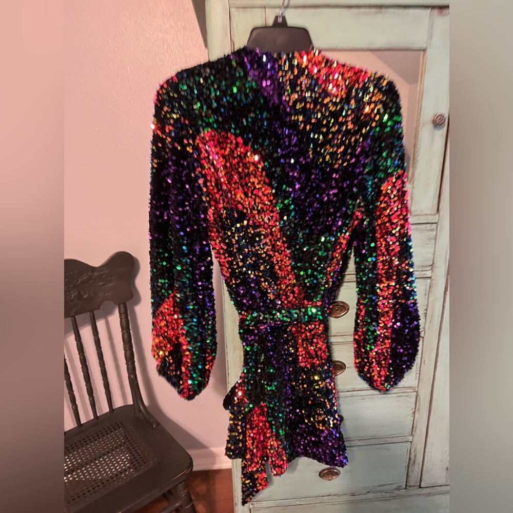 Buddy Love Sequin Wrap Dress
